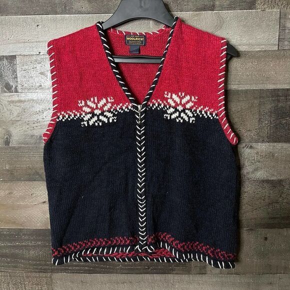 VTG Woolrich Knit Vest XL - Picture 1 of 3